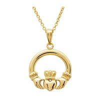 14KT Gold Vermeil Claddagh Necklace