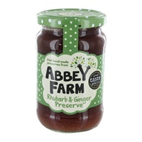 Image for Abbey Farm Rhubarb and Ginger Irish-Preserves 340g