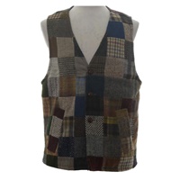 Image for Irish Tweed Patchwork Waistcoat by Hanna Hats Donegal