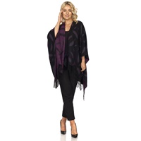 Image for Jimmy Hourihan Celtic Motif and Fringed Shawl, Black