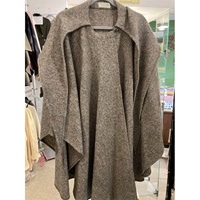 Jimmy Hourihan Knee Length Cape in Creme Donegal Tweed with Convertible Hood