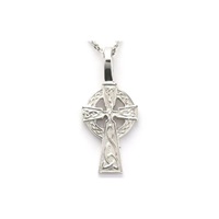 Sterling Silver Double Sided Celtic Cross, 15mm x 28mm