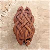 Image for Blue Frogs Handcarved Wooden Long Knot Puzzle Box