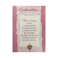 Godmother Heart/Dove Gold Pin and Card