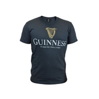 Image for Guinness Distressed Harp Logo Tee, Navy