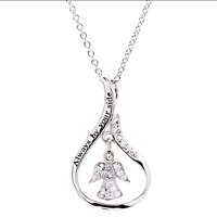 Image for Sterling Silver SW Always be by my side Angel Trinity Pendant