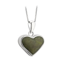 Sterling Silver Connemara Marble Heart Pendant