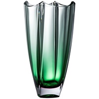 Image for Galway Irish Crystal Emerald Dune 12" Square Vase