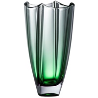 Image for Galway Irish Crystal Emerald Dune 10" Square Vase