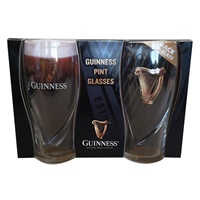 Image for Guinness Embossed Gravity Pint Glass 2 Pack