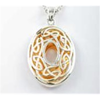 Image for Keith Jack Window to the Soul Oval Pendant Sterling Silver and 24kt Gold