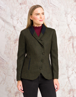 Image for Nicole Tweed Jacket, Green Herringbone by Jack Murphy