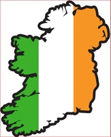 Image for Map of Ireland Car Sticker