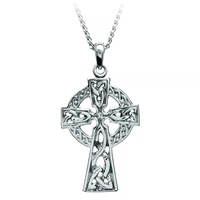 Image for Sterling Silver Traditional Two Sided Celtic Cross, Small