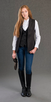 Ladies Irish Tweed Gilet, Brown Vest