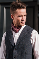 Image for WB Yeats Tweed Waistcoat with Revere, Blue