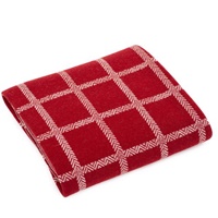 Image for Multi Check Merino Wool Throw, Rose Garden