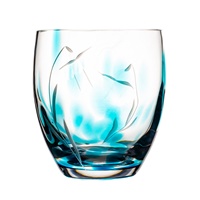 Irish Handmade Glass Celtic Meadow Whiskey Tumbler