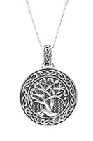 Image for Spirit of the Celt Earth Collection Sterling Silver Gents Tree of Life Pendant