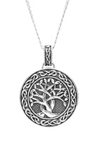 Spirit of the Celt Earth Collection Sterling Silver Gents Tree of Life Pendant