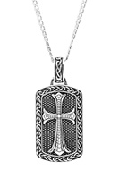 Image for Spirit of the Celt Earth Collection Sterling Silver Gents Cross Pendant