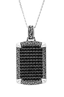 Image for Spirit of the Celt Hunter Collection Sterling Black Spinel Dog Tag Pendant