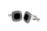 Image for Spirit of the Celt Sky Collection Sterling Silver Gents Onyx Celtic Cufflinks
