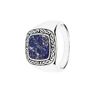 Image for Spirit of the Celt Water Collection Sterling Silver Blue Lapis Ring
