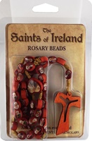Image for Saints of Ireland Wooden Rosary Beads Boxed