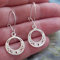 Image for Precious Ireland Celtic Circle on Secure Drop Earrings