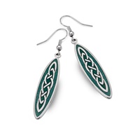 Image for Sea Gems Celtic Knot Earwire, Green