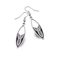 Image for Sea Gems Celtic Trinity Pointed Earwire, Purple/Lilac
