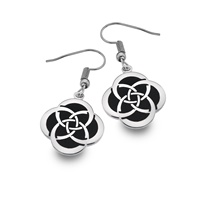 Image for Sea Gems Celtic Circles Slim Knot Earwire, Black