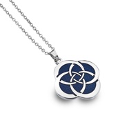 Image for Sea Gems Celtic Circles Slim Knot Necklace, Blue