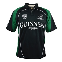 Image for Guinness Short Sleeve Performance Rugby Jersey, Black and Green