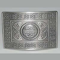 Image for GM Belt Antique Silver Finish Highland Serpent Buckle