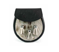 Image for GM Belt Embossed Leather Semi Dress Sporran
