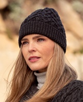 Image for Aran Crafts Super Soft Irish Heart Design Hat, Natural