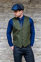 Image for Mucros Weavers Green  Irish  Tweed Waistcoat - Vest