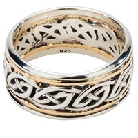 Image for Keith Jack Isla Sterling Silver and 10K Gold Celtic Band