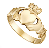 Image for 14K Yellow Gold Gents Claddagh Ring