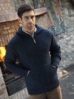 Image for Aran Crafts Limerick Hooded Cardigan, Sherwood