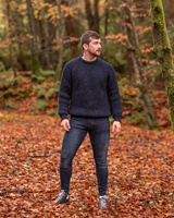 Image for Rossan Knitwear Rib Crew sweater, Black Flecked
