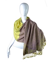 Image for Skellig Woven Celtic Pashmina Mulligans Wrap, Lavendar - Light Gold Tone