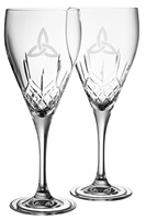 Image for Galway Irish Crystal Trinity Knot  Red Wine Glasses Pair