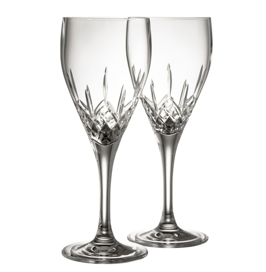 Galway Irish Crystal Longford Goblet Pair Irish Jewelry Irish Store