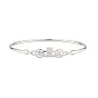 Image for Solvar Sterling Silver Claddagh Bangle