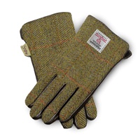 Image for Islander Mens Gloves with HARRIS TWEED - Chestnut Herringbone