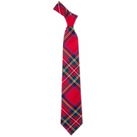 Image for Connemara Tartan Wool Necktie-Royal Stewart