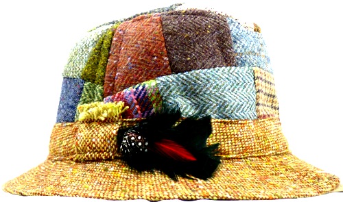 Hanna Hats Irish Walking Hat (Forest Floor Tweed) Clothing Caps ...